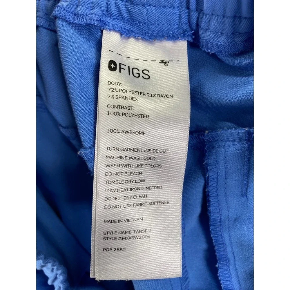 Figs Tansen Jogger Scrub Pants Mens Size XL (Fits Large) Blue Medical Nursing